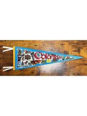 Vintage Colorado state pennant Made in USA